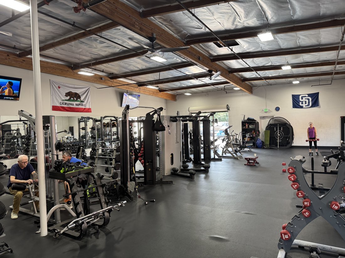 Members training on the SDHealthFit studio floor