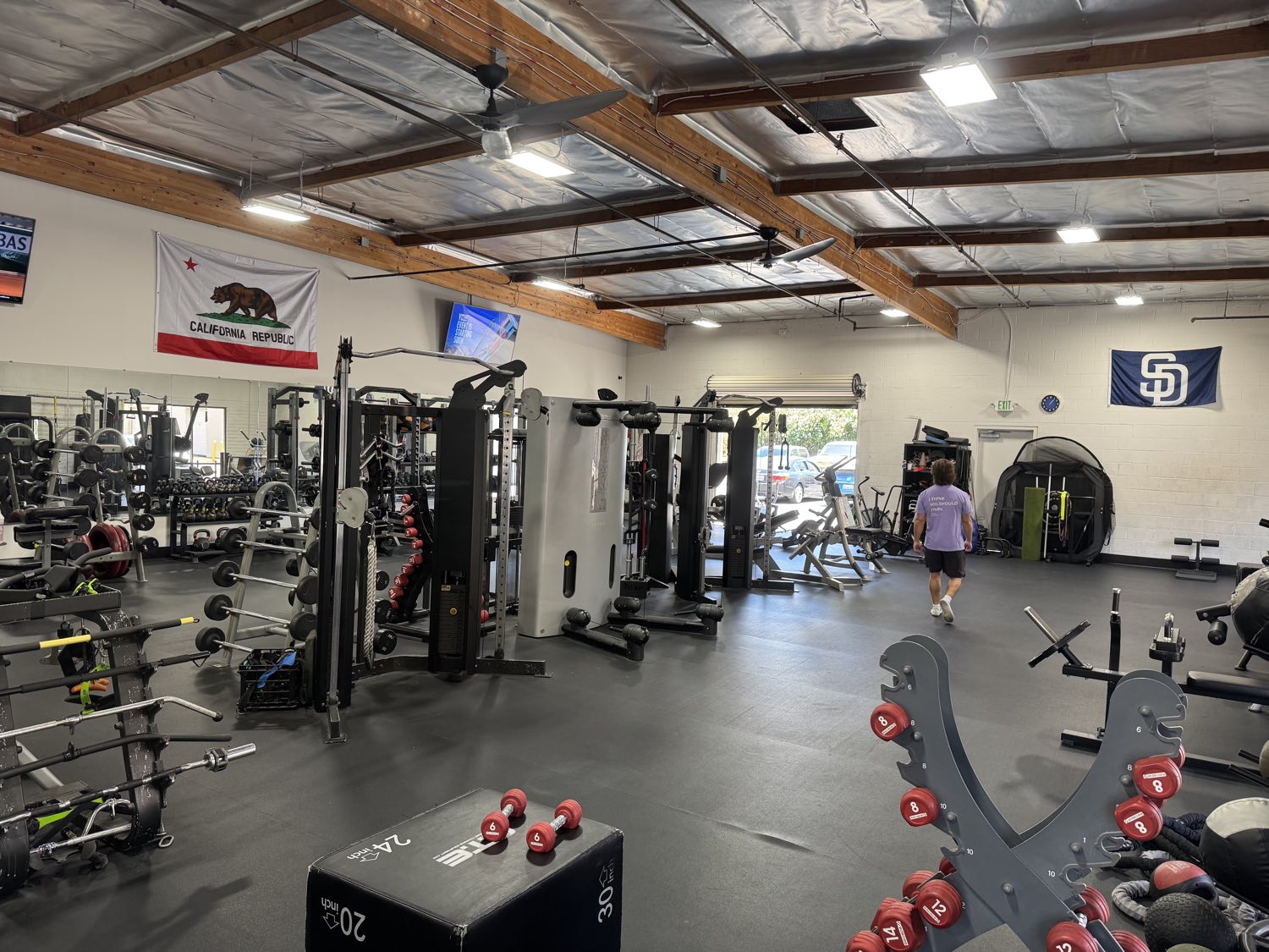 The SDHealthFit studio floor in Sorrento Valley